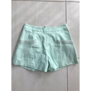 Vivian Chan Brit High Waist Shorts Sheer Front Pockets Lined FLAW